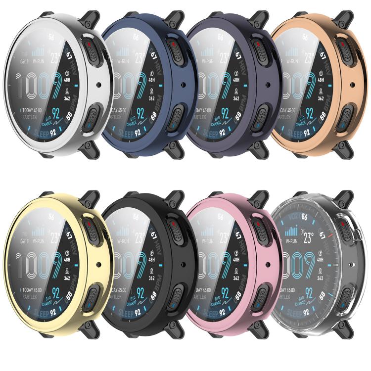 Custodia protettiva per orologio in TPU galvanizzato a copertura totale., For Amazfit Active Max