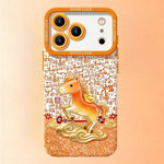 Custodia per telefono antiurto in silicone liquido a copertura totale, Anno del Cavallo, For iPhone 16, For iPhone 15 Pro Max, For iPhone 15 Pro, For iPhone 15