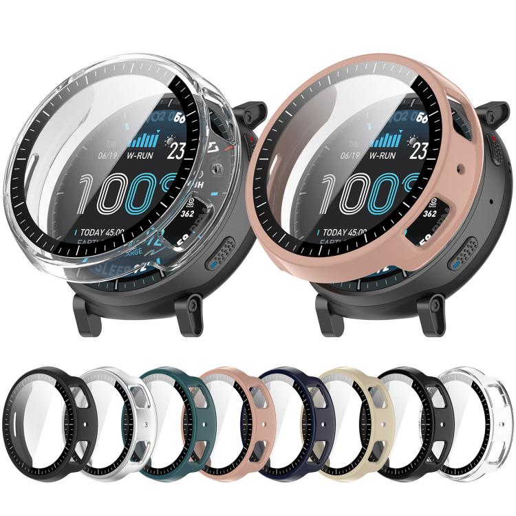 Pellicola in vetro temperato integrata nella custodia protettiva per orologio in PC, For Amazfit Active Max