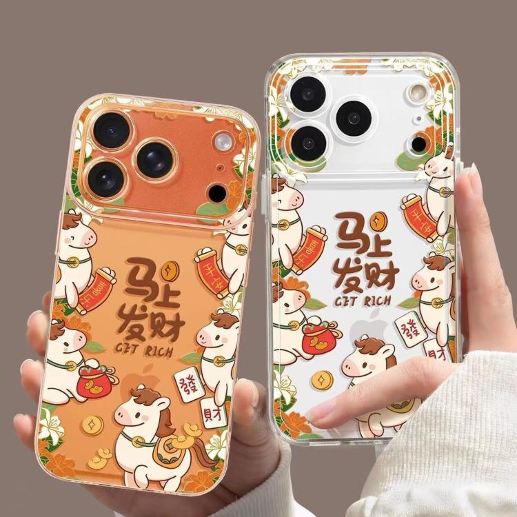 Custodia per telefono antiurto in TPU a copertura totale con motivo Anno del Cavallo, For iPhone 17 Pro Max, For iPhone 17 Pro, For iPhone 17, For iPhone Air, For iPhone 16 Pro Max, For iPhone 16 Pro, For iPhone 16, For iPhone 15 Pro Max               ...