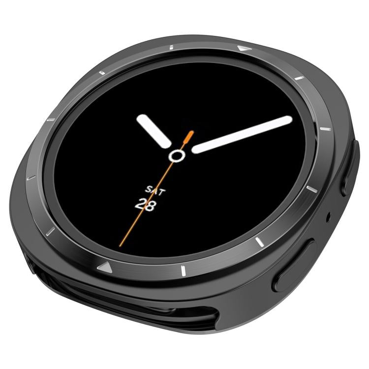 Custodia protettiva per orologio con cornice in metallo e retro in PC., For Samsung Galaxy Watch8 44mm, For Samsung Galaxy Watch8 40mm