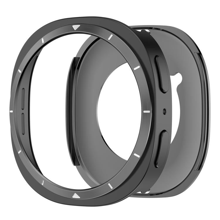 Custodia protettiva per orologio con cornice in metallo e retro in PC., For Samsung Galaxy Watch8 44mm, For Samsung Galaxy Watch8 40mm
