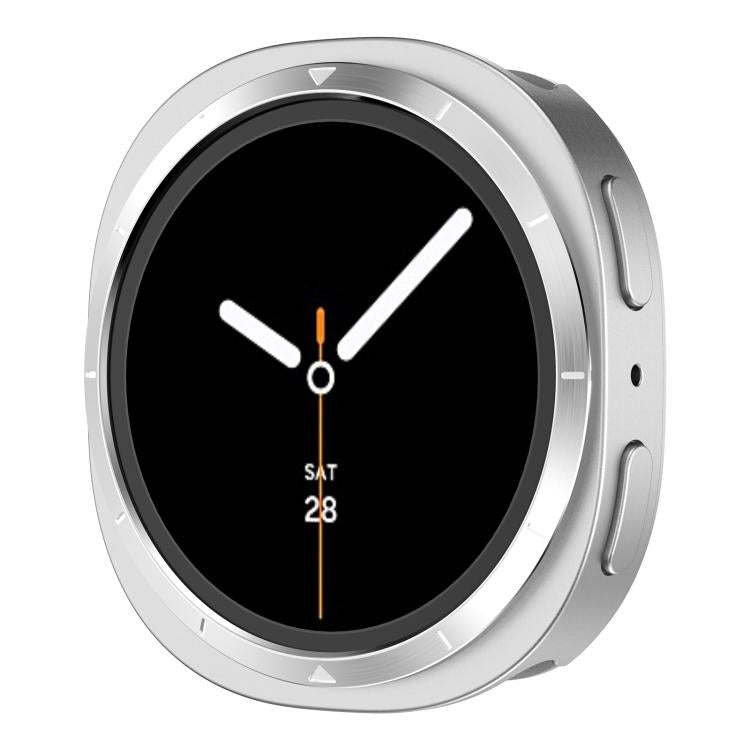 Custodia protettiva per orologio con cornice in metallo e retro in PC., For Samsung Galaxy Watch8 44mm, For Samsung Galaxy Watch8 40mm