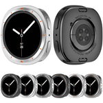 Custodia protettiva per orologio con cornice in metallo e retro in PC., For Samsung Galaxy Watch8 44mm, For Samsung Galaxy Watch8 40mm
