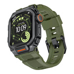 Cinturino in silicone integrato con copertura in lega di zinco dai colori vivaci, For Apple Watch Series 11 / 10 46mm
