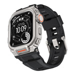 Cinturino in silicone integrato con copertura in lega di zinco dai colori vivaci, For Apple Watch Series 11 / 10 46mm