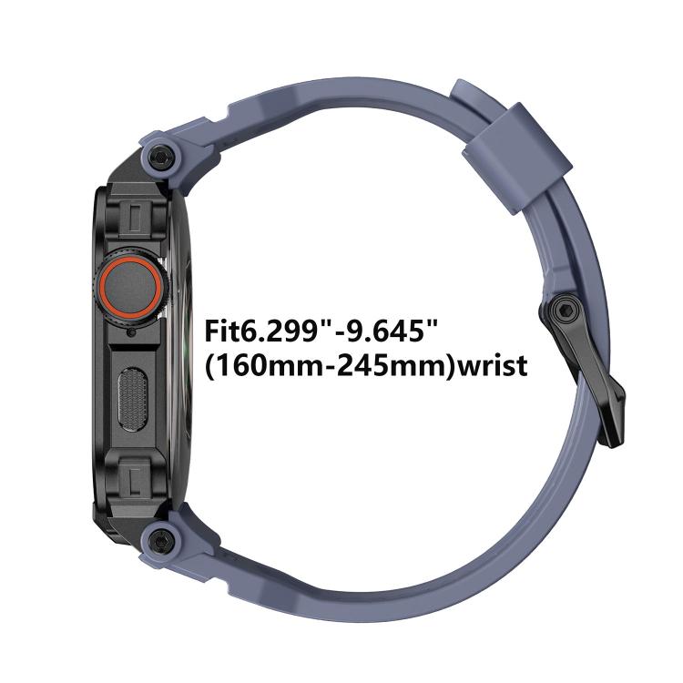 Cinturino in silicone integrato con copertura in lega di zinco dai colori vivaci, For Apple Watch Series 11 / 10 46mm