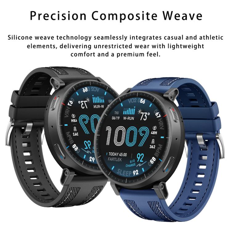 Cinturino per orologio in nylon composito intrecciato e silicone, For Amazfit Active Max