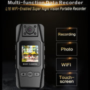 Videocamera sportiva portatile HD con clip magnetica e WiFi L16 con visione notturna a infrarossi per esterni., L16