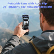 Videocamera L18 per riprese all'aperto con stabilizzazione giroscopica, schermo touch da 1,69 pollici e registrazione 4K, senza fili., L18