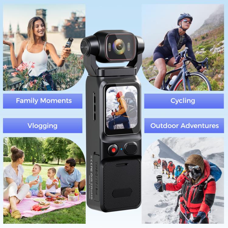 Videocamera L18 4K con stabilizzazione giroscopica e touch 1,69"