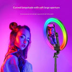 Anello luminoso RGB 10" con treppiede e telecomando