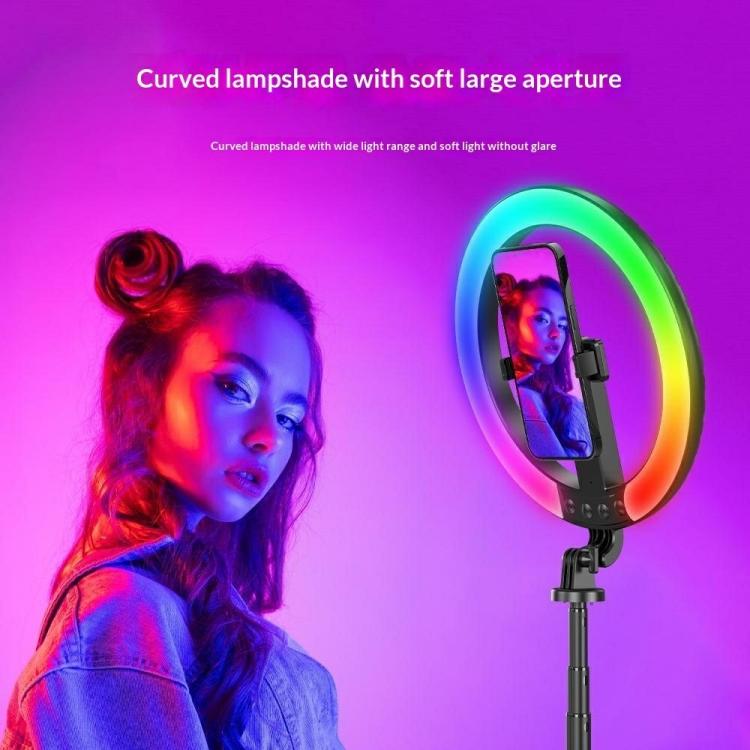 Anello luminoso RGB 10" con treppiede e telecomando