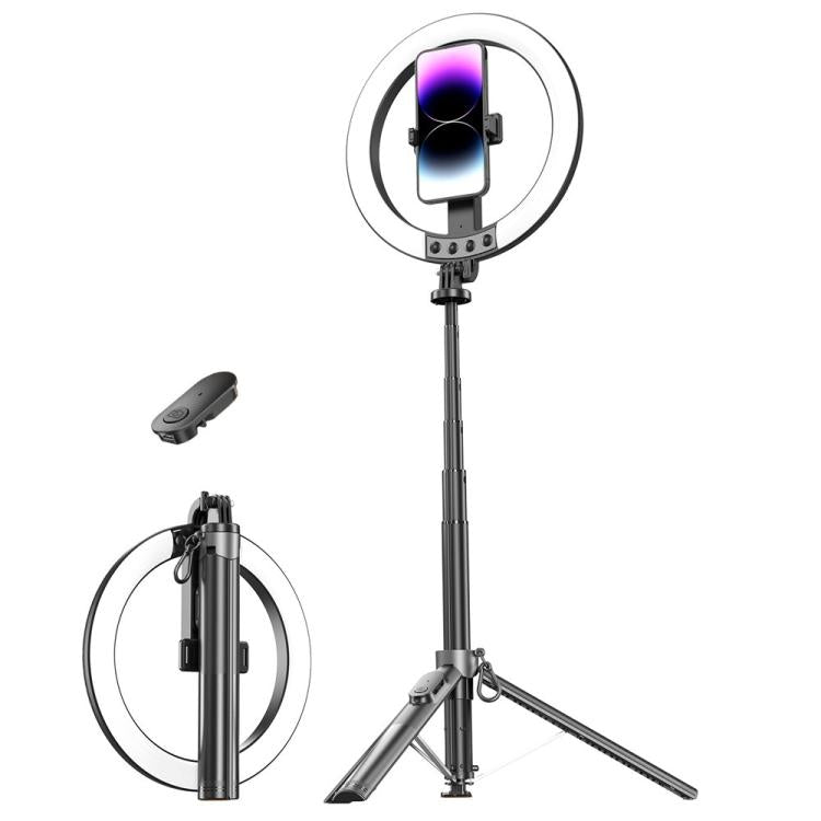 Lampada ad anello 10 pollici con treppiede e selfie stick