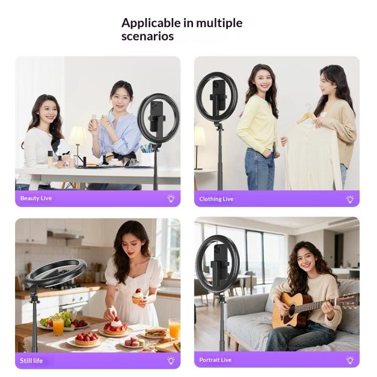 Lampada ad anello 10 pollici con treppiede e selfie stick