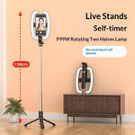 Selfie Stick con Ring Light e Treppiede per smartphone