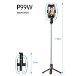 Selfie Stick con Ring Light e Treppiede per smartphone