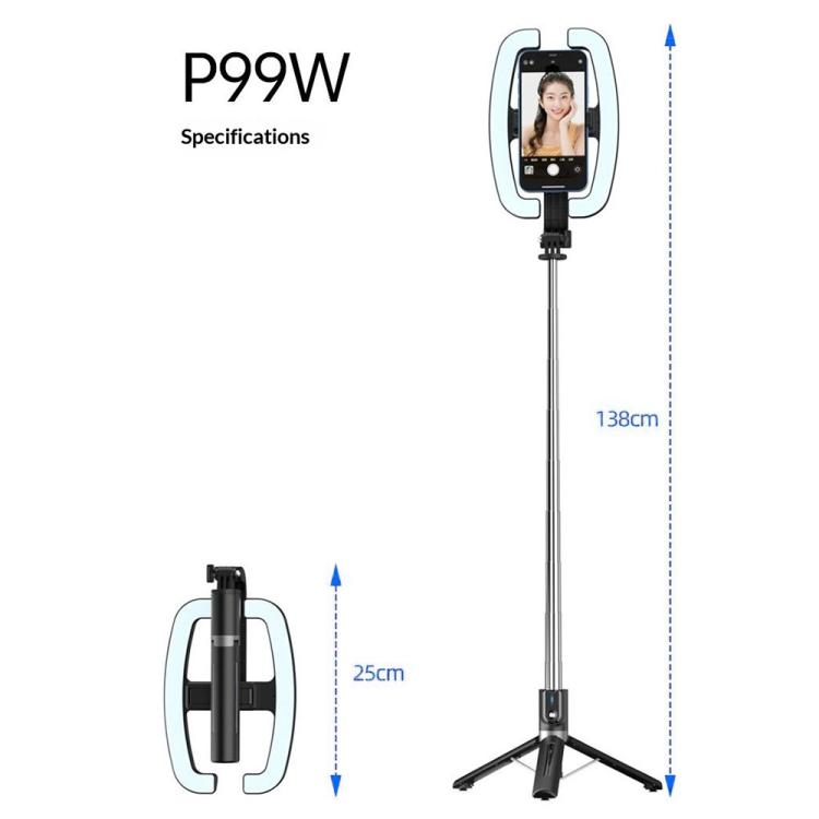 Selfie Stick con Ring Light e Treppiede per smartphone