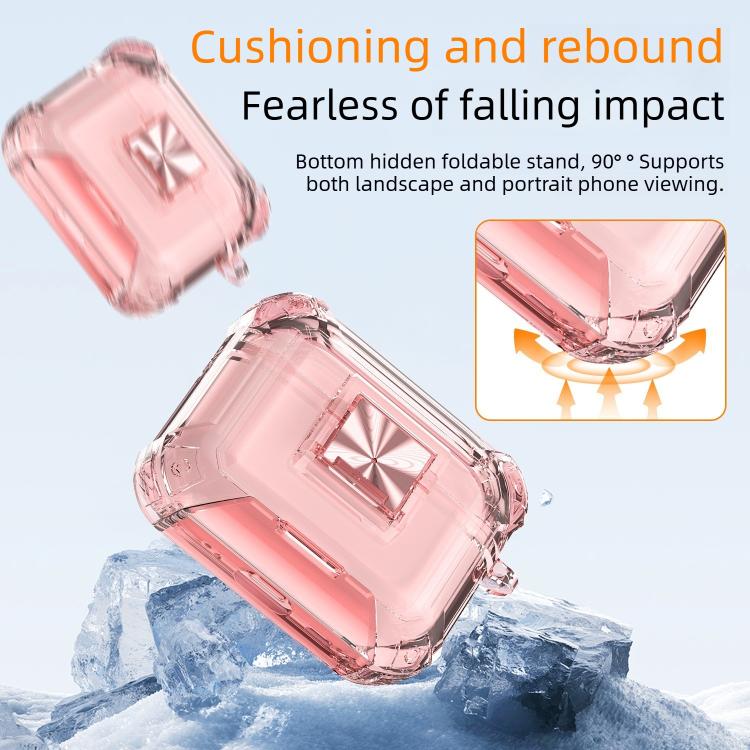 Cover per auricolari trasparente in TPU antiurto con chiusura a scatto e moschettone., For AirPods Pro 3