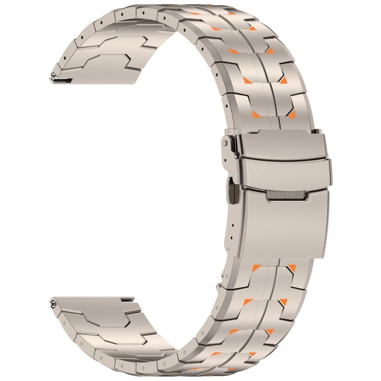 Cinturino per orologio in titanio con chiusura pieghevole Steel Kongman., 22mm