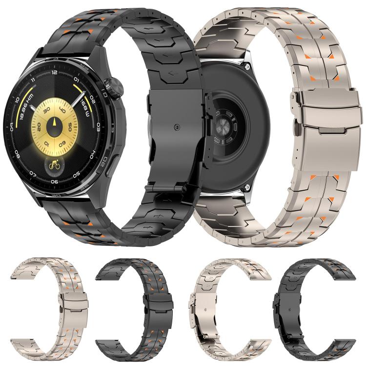Cinturino per orologio in titanio con chiusura pieghevole Steel Kongman., 22mm