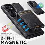 Custodia per telefono Suteni H15 in pelle Oil Eax con portafoglio posteriore rimovibile., For Samsung Galaxy S26+ 5G, For Samsung Galaxy S26 Ultra 5G