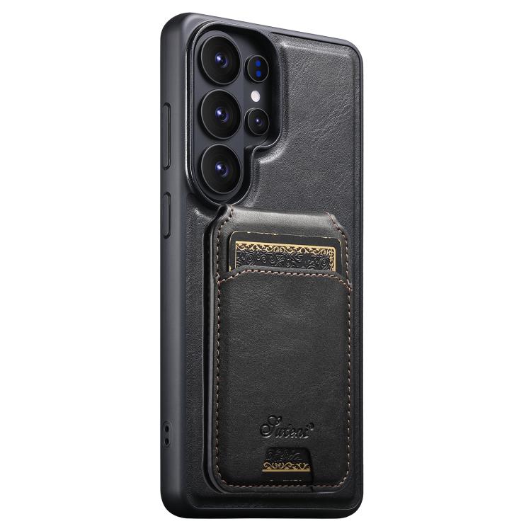 Custodia per telefono Suteni H15 in pelle Oil Eax con portafoglio posteriore rimovibile., For Samsung Galaxy S26+ 5G, For Samsung Galaxy S26 Ultra 5G