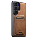 Custodia per telefono Suteni H15 in pelle Oil Eax con portafoglio posteriore rimovibile., For Samsung Galaxy S26+ 5G, For Samsung Galaxy S26 Ultra 5G