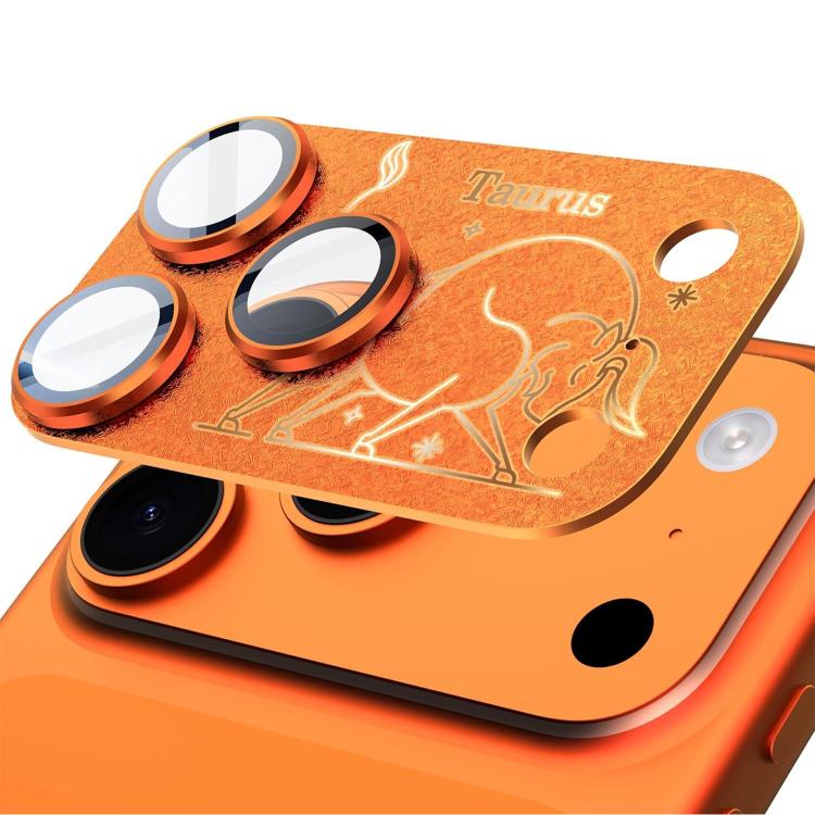 Pellicola protettiva in metallo satinato a copertura totale integrata Twelve Constellations Armor per iPhone 17 Pro Max., Aries, Virgo, Taurus, Cancer, Capricorn, Sagittarius, Leo, Pisces