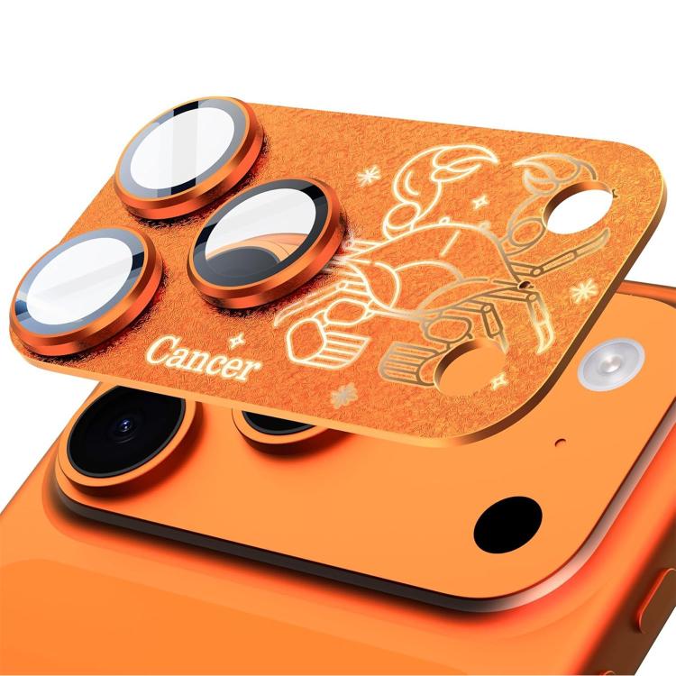 Pellicola protettiva in metallo satinato a copertura totale integrata Twelve Constellations Armor per iPhone 17 Pro Max., Aries, Virgo, Taurus, Cancer, Capricorn, Sagittarius, Leo, Pisces