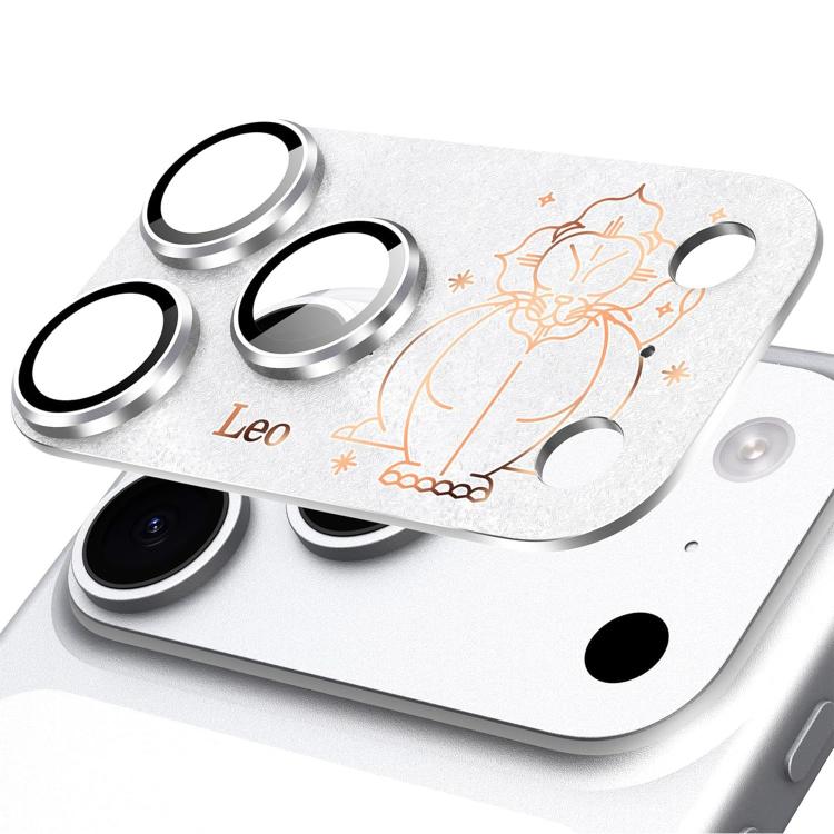 Pellicola protettiva in metallo satinato a copertura totale integrata Twelve Constellations Armor per iPhone 17 Pro Max., Aries, Virgo, Taurus, Cancer, Capricorn, Sagittarius, Leo, Pisces
