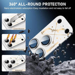 Pellicola protettiva in metallo satinato a copertura totale integrata Twelve Constellations Armor per iPhone 17 Pro Max., Gemini, Aquarius, Libra, Scorpio