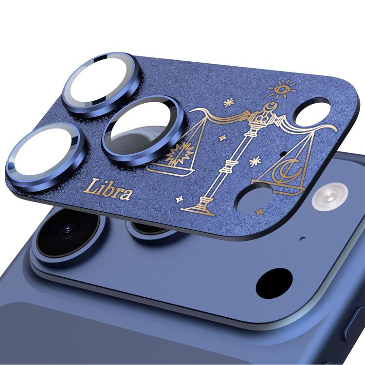 Pellicola protettiva in metallo satinato a copertura totale integrata Twelve Constellations Armor per iPhone 17 Pro Max., Gemini, Aquarius, Libra, Scorpio