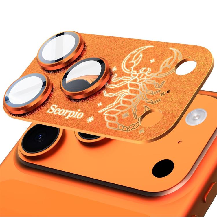 Pellicola protettiva in metallo satinato a copertura totale integrata Twelve Constellations Armor per iPhone 17 Pro Max., Gemini, Aquarius, Libra, Scorpio