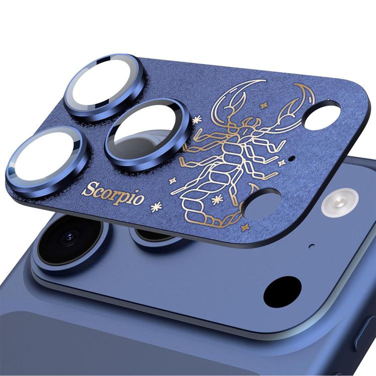 Pellicola protettiva in metallo satinato a copertura totale integrata Twelve Constellations Armor per iPhone 17 Pro Max., Gemini, Aquarius, Libra, Scorpio