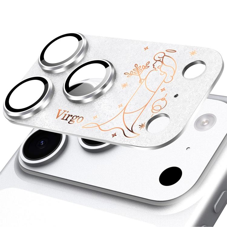 Pellicola protettiva integrata in metallo satinato a copertura totale Twelve Constellations Armor per iPhone 17 Pro., Cancer, Taurus, Virgo, Aries
