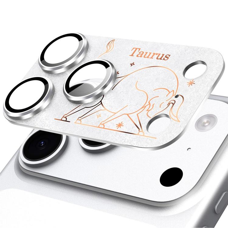 Pellicola protettiva integrata in metallo satinato a copertura totale Twelve Constellations Armor per iPhone 17 Pro., Cancer, Taurus, Virgo, Aries