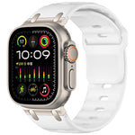 Cinturino per orologio in silicone tinta unita, personalizzato, con design a gradini., For Apple Watch 49mm / 46mm / 45mm / 44mm