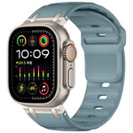 Cinturino per orologio in silicone tinta unita, personalizzato, con design a gradini., For Apple Watch 49mm / 46mm / 45mm / 44mm