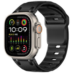 Cinturino per orologio in silicone tinta unita, personalizzato, con design a gradini., For Apple Watch 49mm / 46mm / 45mm / 44mm