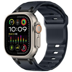 Cinturino per orologio in silicone tinta unita, personalizzato, con design a gradini., For Apple Watch 49mm / 46mm / 45mm / 44mm