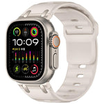 Cinturino per orologio in silicone tinta unita, personalizzato, con design a gradini., For Apple Watch 49mm / 46mm / 45mm / 44mm