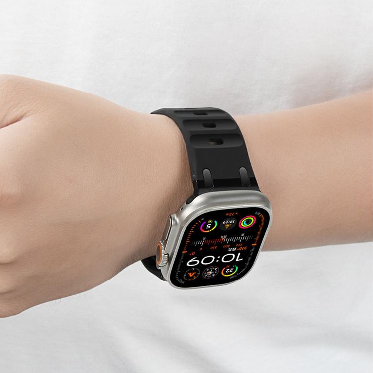 Cinturino per orologio in silicone tinta unita, personalizzato, con design a gradini., For Apple Watch 49mm / 46mm / 45mm / 44mm