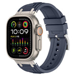 Cinturino per orologio in silicone a triplo strato rinforzato, For Apple Watch 49mm / 46mm / 45mm / 44mm, For Apple Watch 42mm / 41mm / 40mm / 38mm