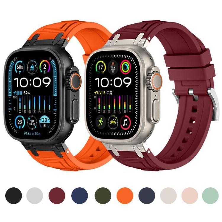 Cinturino per orologio in silicone a triplo strato rinforzato, For Apple Watch 49mm / 46mm / 45mm / 44mm, For Apple Watch 42mm / 41mm / 40mm / 38mm