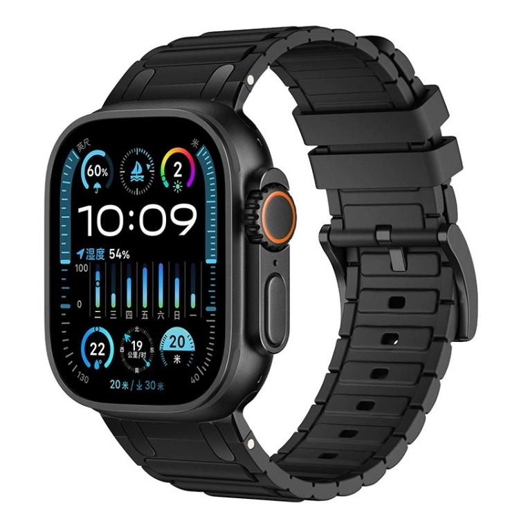 Cinturino per orologio in silicone con texture a forma di I rinforzata, For Apple Watch 49mm / 46mm / 45mm / 44mm, For Apple Watch 42mm / 41mm / 40mm / 38mm