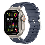 Cinturino per orologio in silicone con texture a forma di I rinforzata, For Apple Watch 49mm / 46mm / 45mm / 44mm, For Apple Watch 42mm / 41mm / 40mm / 38mm
