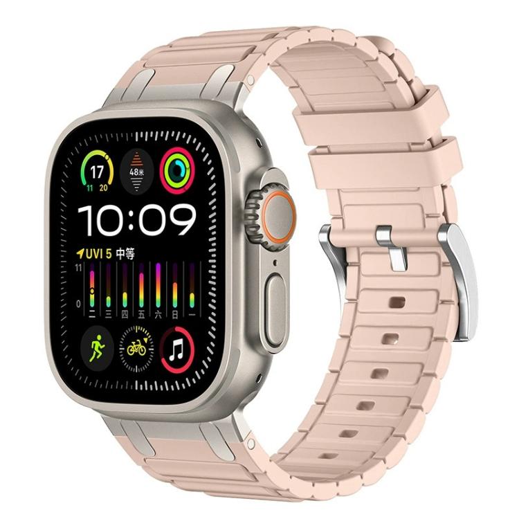 Cinturino per orologio in silicone con texture a forma di I rinforzata, For Apple Watch 49mm / 46mm / 45mm / 44mm, For Apple Watch 42mm / 41mm / 40mm / 38mm