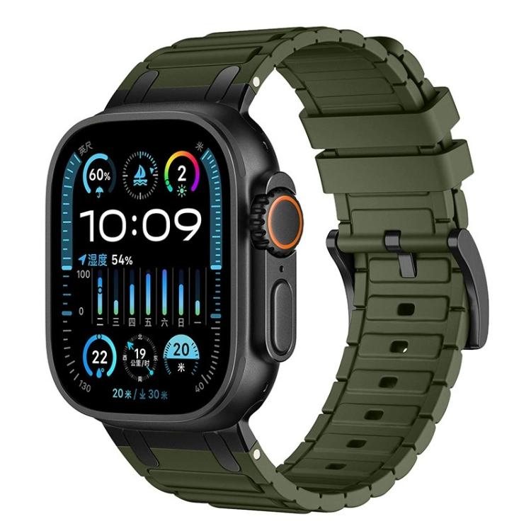Cinturino per orologio in silicone con texture a forma di I rinforzata, For Apple Watch 49mm / 46mm / 45mm / 44mm, For Apple Watch 42mm / 41mm / 40mm / 38mm