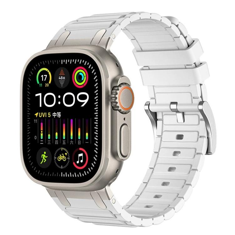 Cinturino per orologio in silicone con texture a forma di I rinforzata, For Apple Watch 49mm / 46mm / 45mm / 44mm, For Apple Watch 42mm / 41mm / 40mm / 38mm
